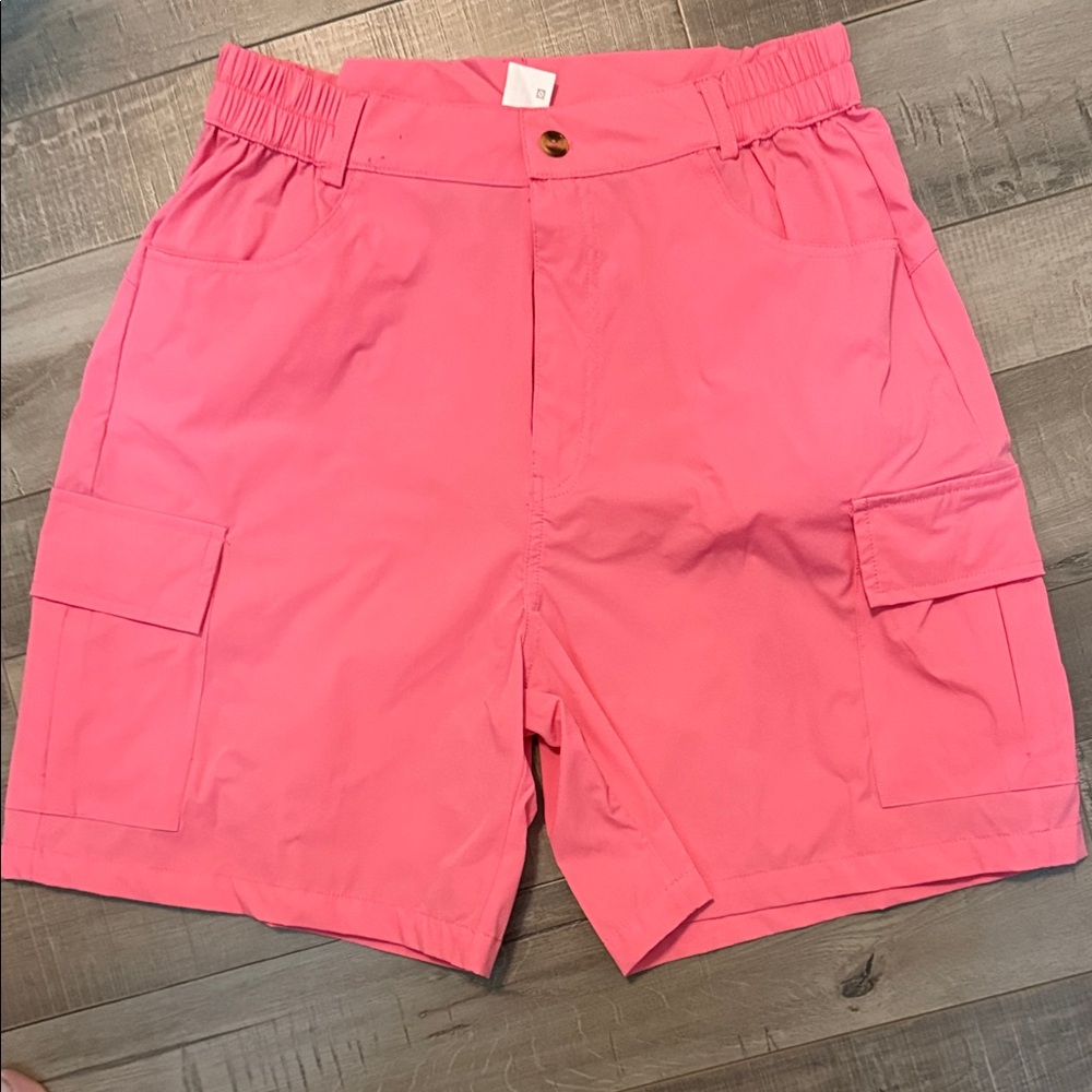 Pink Women's Quick Dry Cargo Shorts